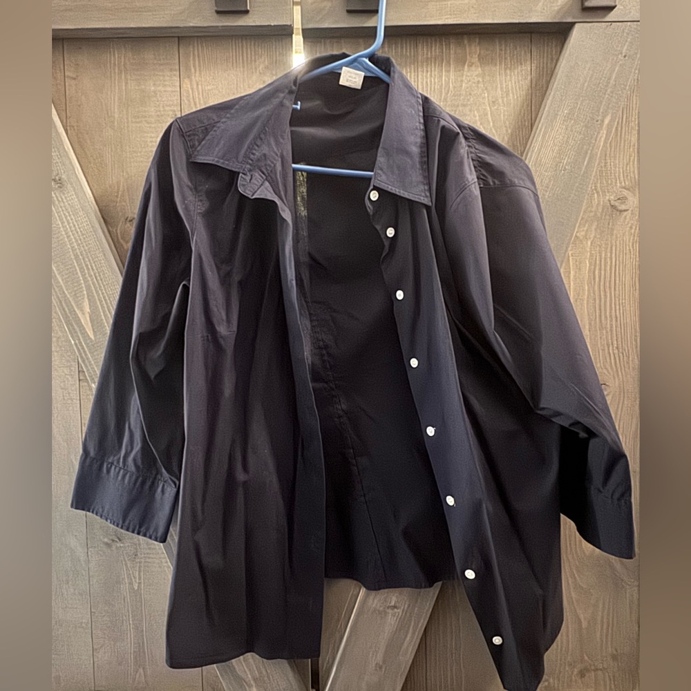 J. Crew button down, 3/4 length sleeves, size XL.